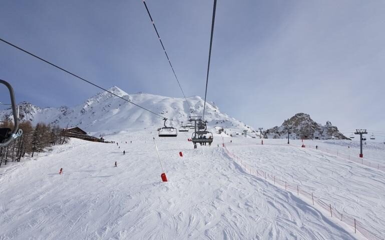 cable cars in the mountains