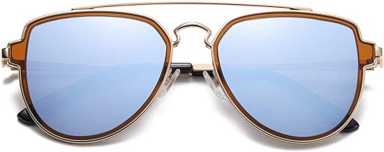 Sojos Retro Mirrored Sunglasses