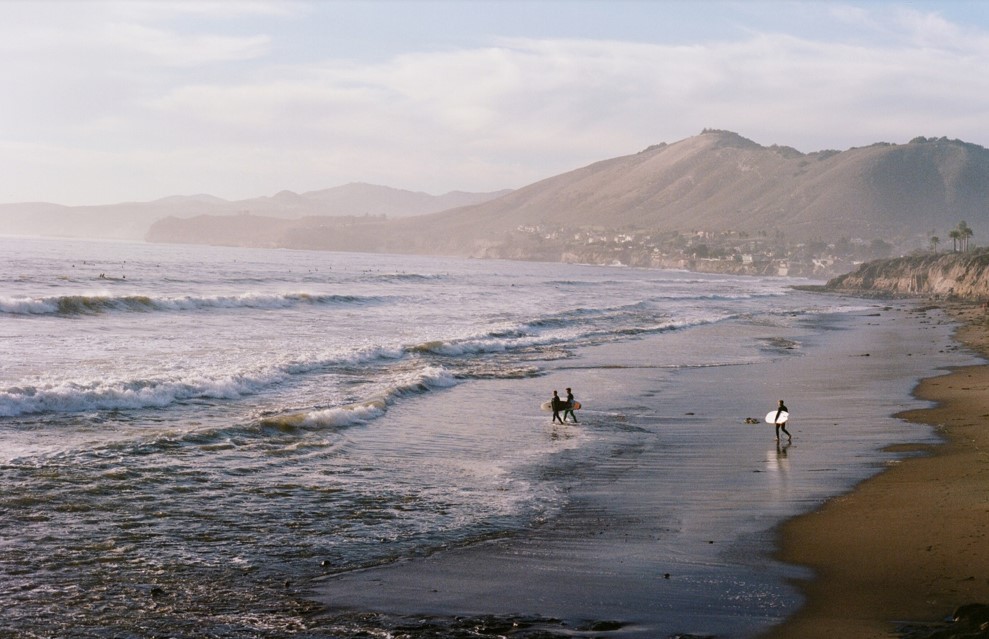 Surfers on Pismo Beach