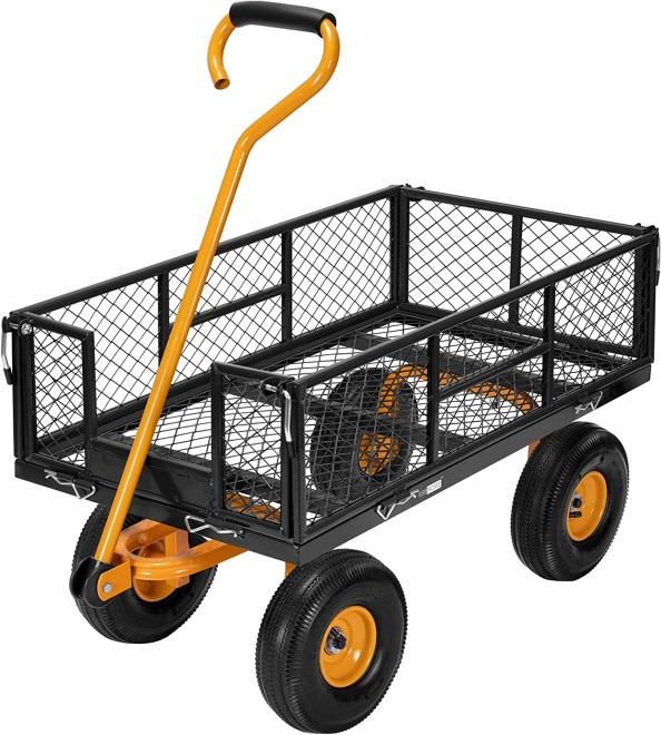 VivoHome Mesh Steel Utility Wagon