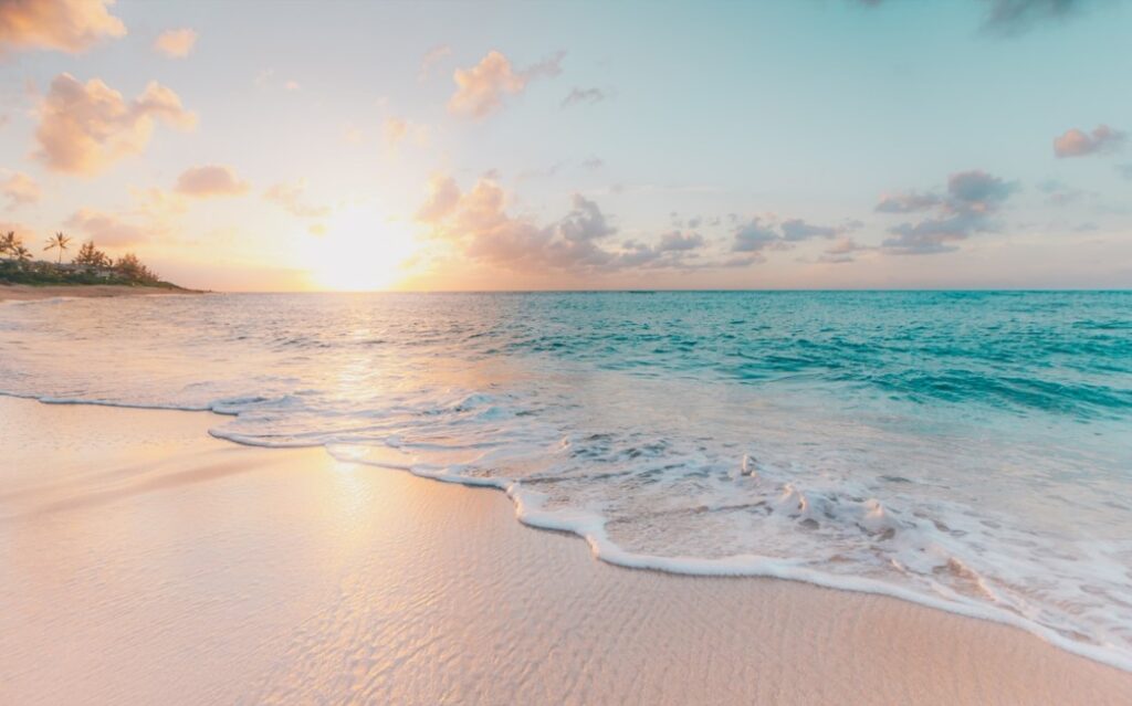 beach at sunset