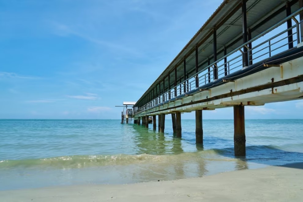 pier extending out to the sea