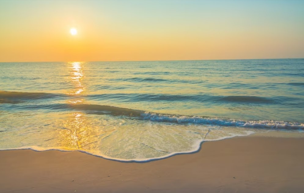 sunset on a beach