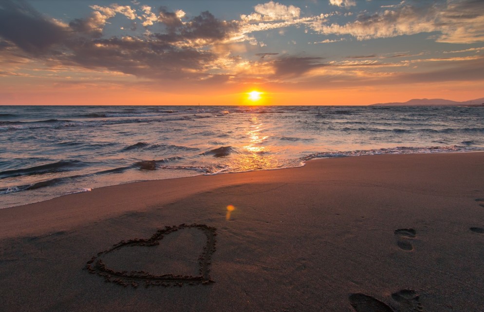 sunset view from the beach