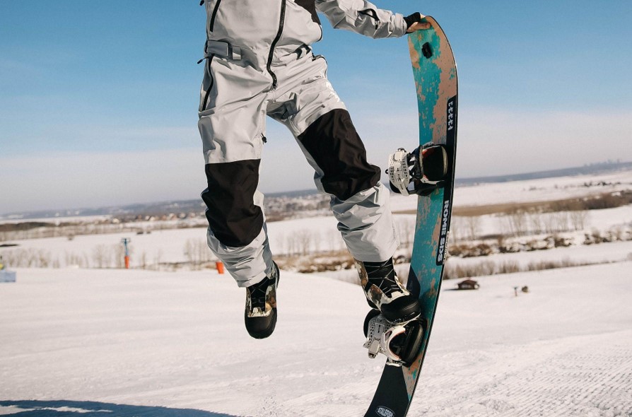 Man with a snowboard